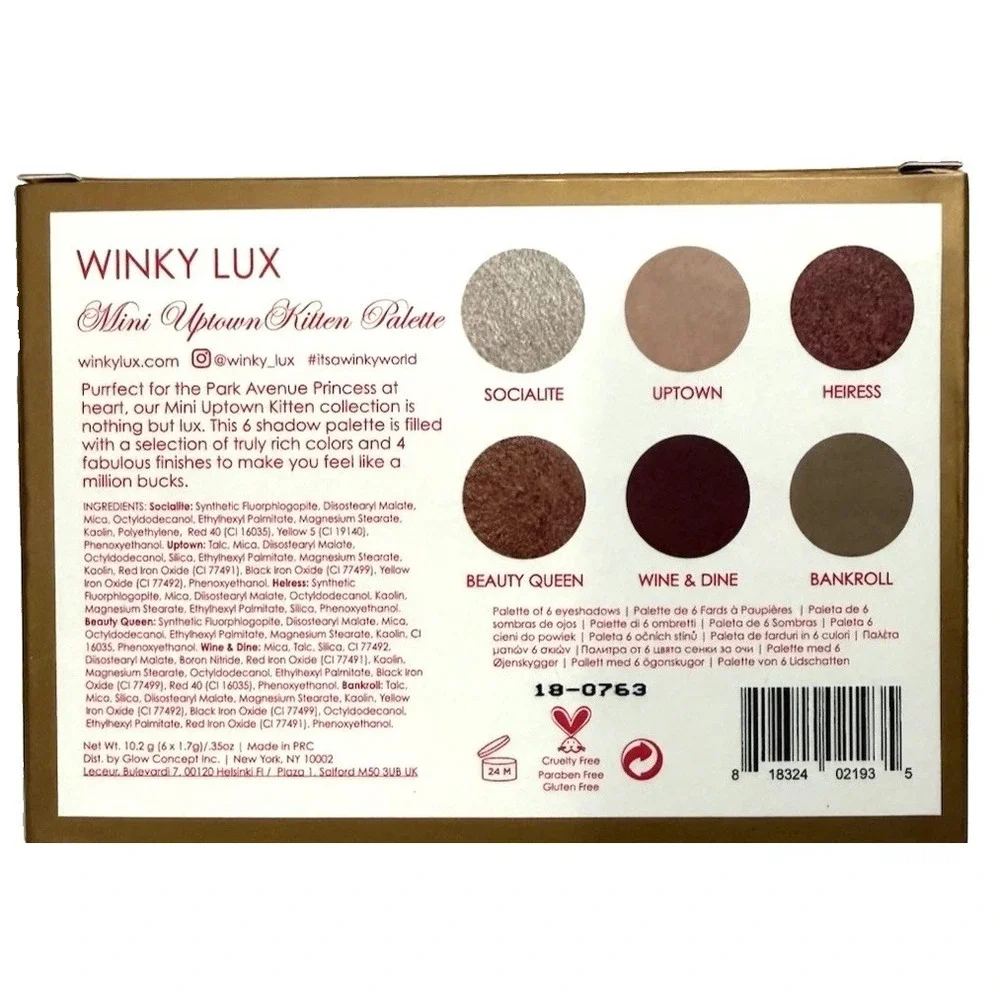 Winky Lux Mini Uptown Kitten 6 Eyeshadow Palette